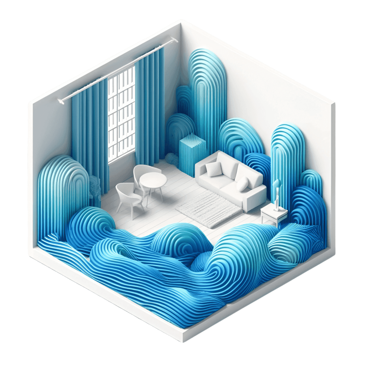 3D isometric room